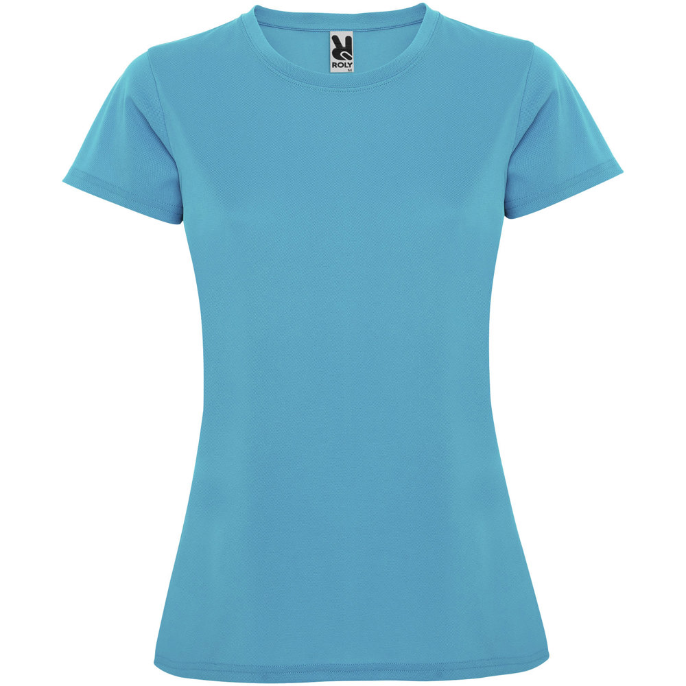 Montecarlo sportshirt met korte mouwen voor dames - bedrukt of onbedrukt verkrijgbaar - Turkoois
