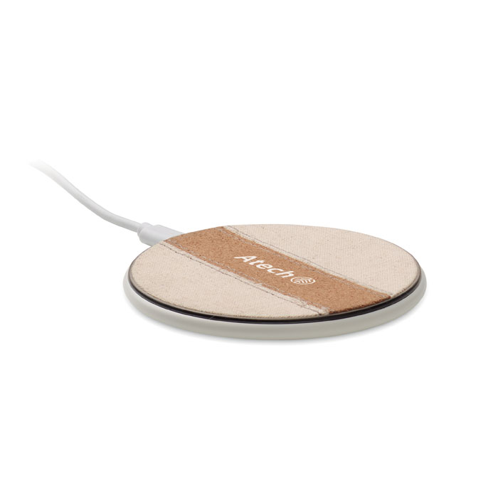 CORTLESS - Draadloze oplader van kurk 15W - voor bedrijven en relatiegeschenken