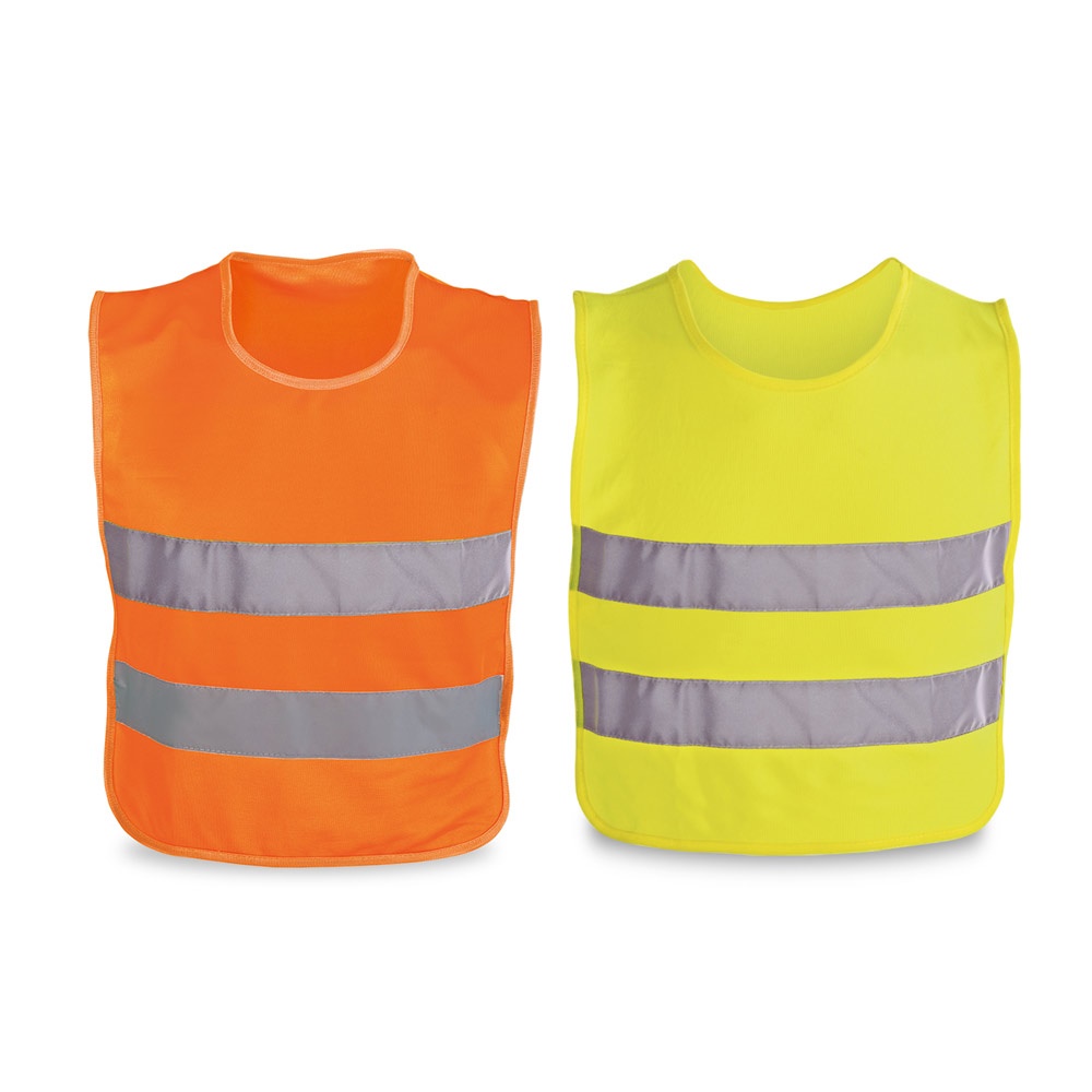 MIKE. 100% polyester reflecterende kindervesten - voor bedrijven en relatiegeschenken