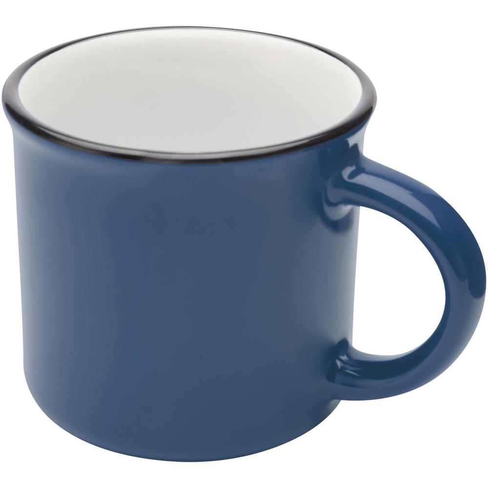 Bari 240 ml keramische mok met glanzende afwerking - met logo of onbedrukt bestellen - Oceaanblauw