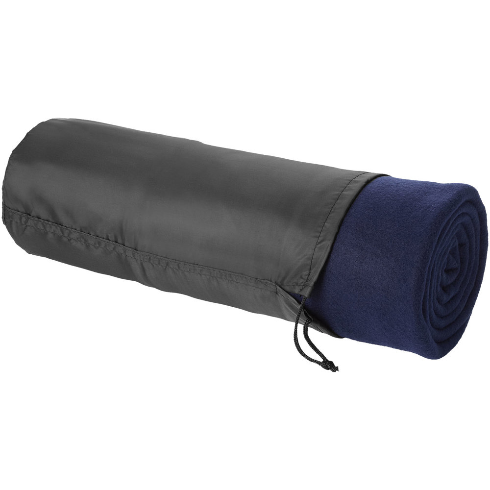 Huggy fleecedeken met hoes 150x120 cm - kopen of bedrukken - Marineblauw