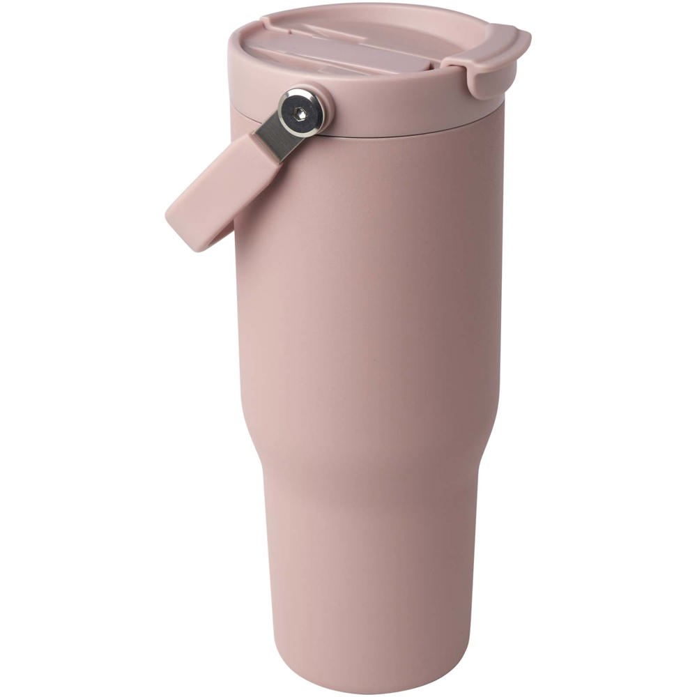 Bronx 900 ml RCS gecertificeerde, vacuüm geïsoleerde beker van gerecycled roestvrij staal en koper met deksel - Oudroze