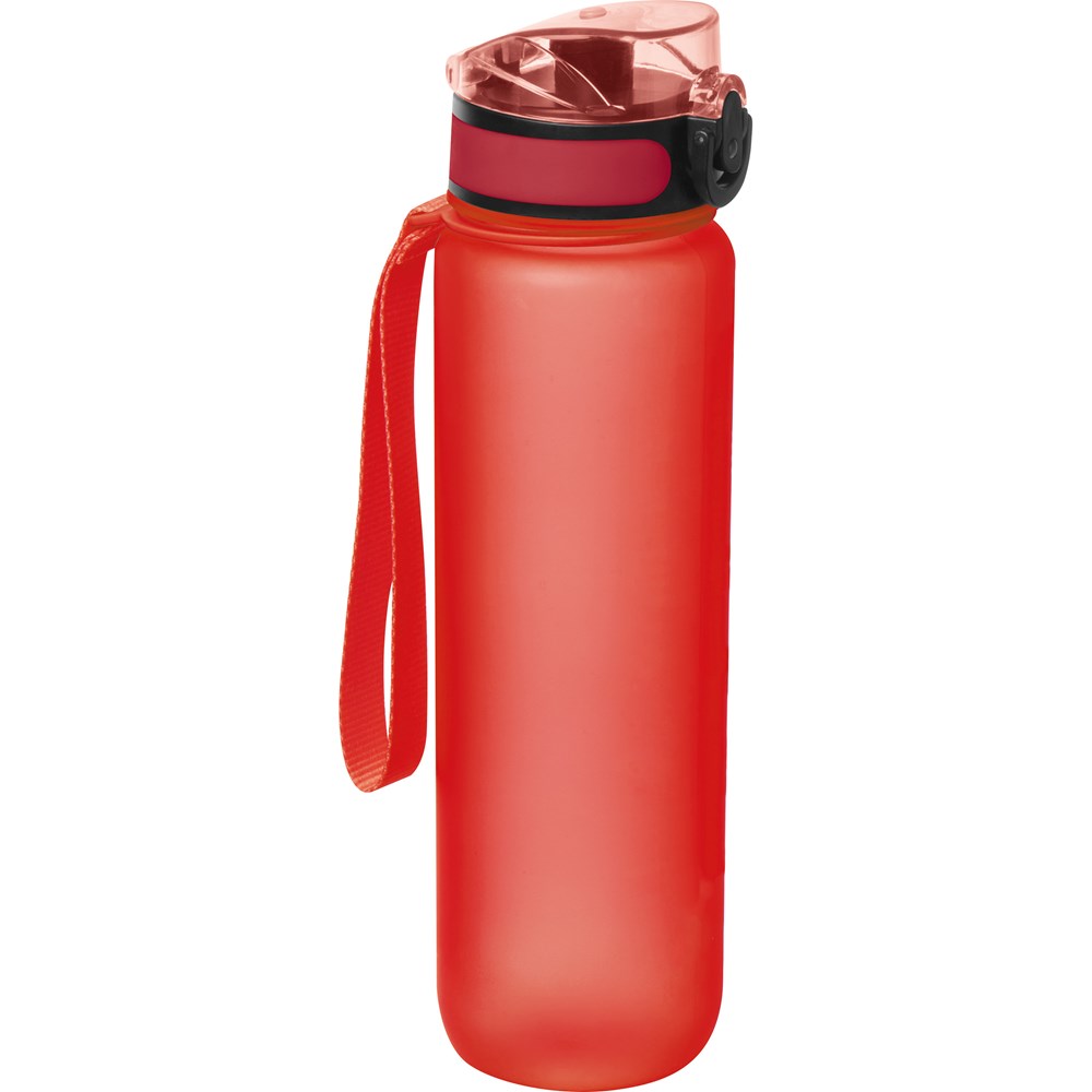Sport drinkfles van kunststof - bedrukt of onbedrukt verkrijgbaar - rood