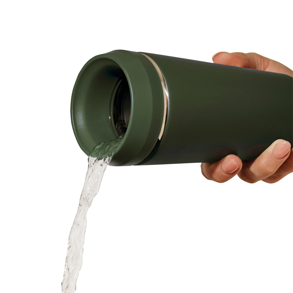 Topl Recycled RVS To Go beker gepatenteerd 360 Lid 354ml