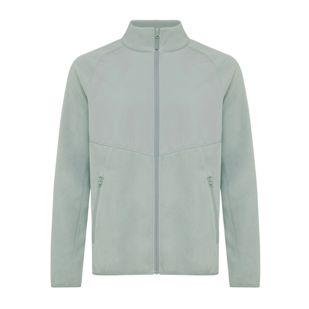 IQONIQ Talung gerecycled polyester fleece jas met rits - voor bedrijven en relatiegeschenken - iceberg green (± PMS 15-5205 TCX)