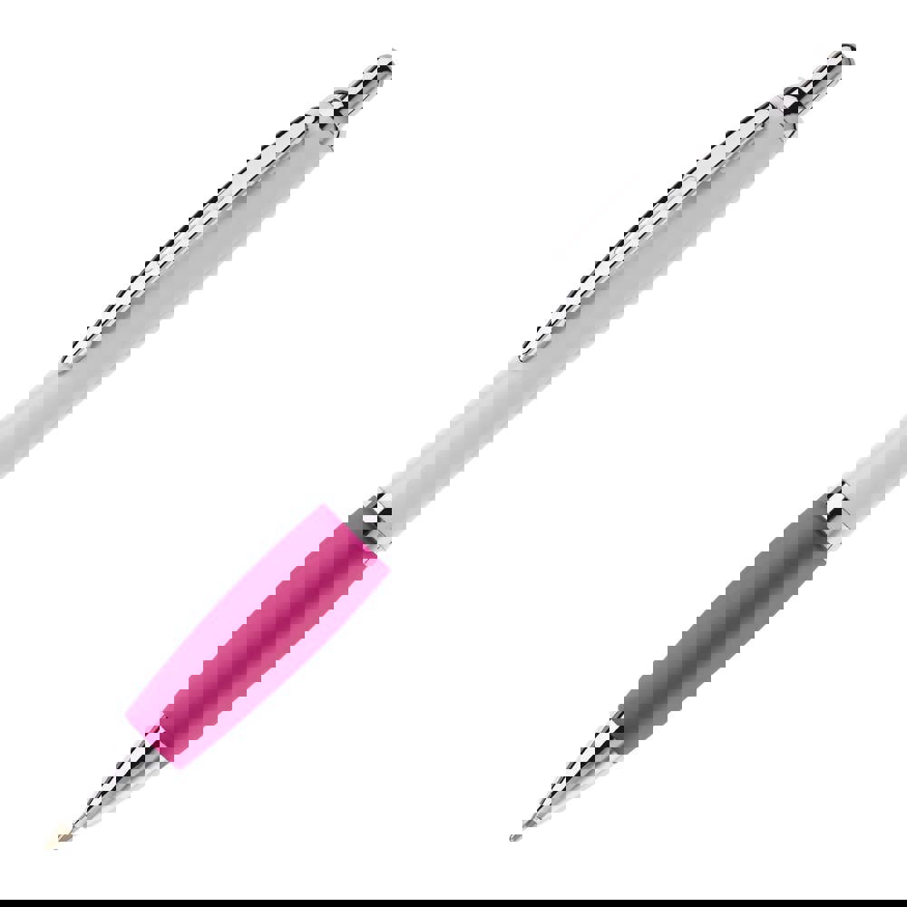 Balpen Hawaï hardcolour - kopen of bedrukken - Wit / Roze