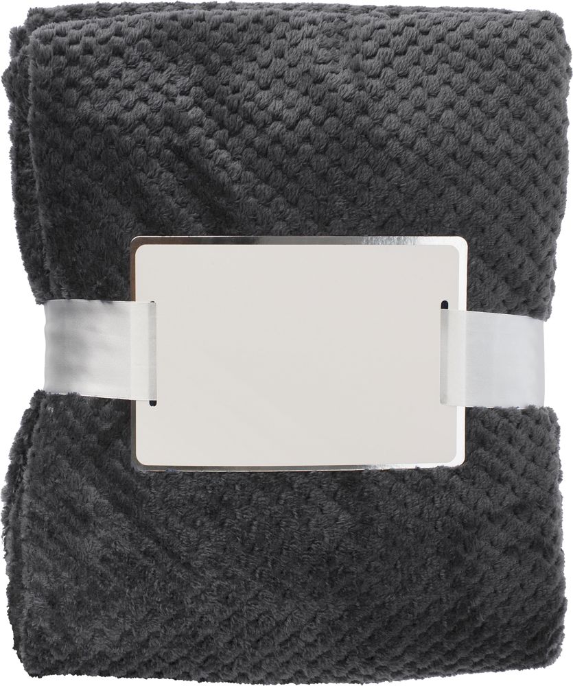 Flanellen fleece (230 gr/m²) deken Nikolai - bedrukt of onbedrukt verkrijgbaar - Grijs