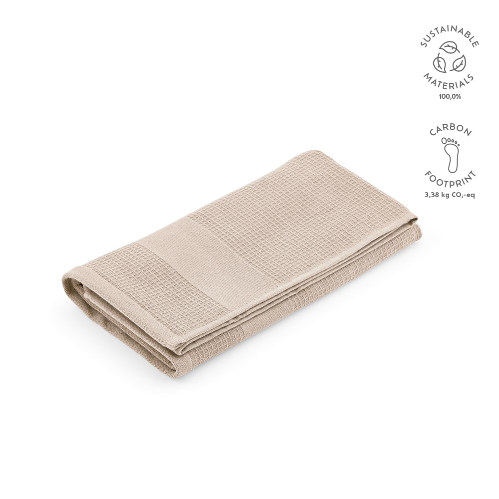 Boticelli M Handdoek Gerecycled Katoen 500 grams EU - bedrukt of onbedrukt verkrijgbaar - Beige