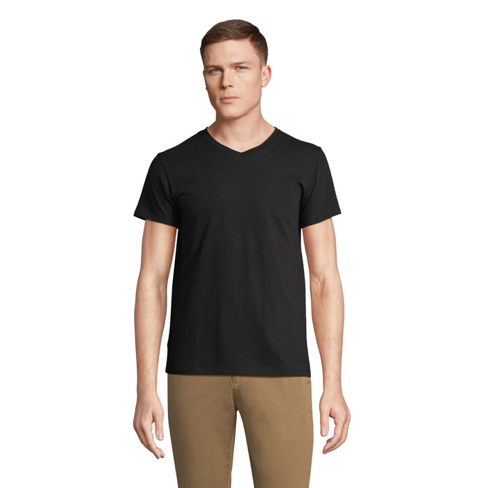 REGENT V - REGENT V V-NECK T-SHIRT - kopen of bedrukken - Diep Zwart
