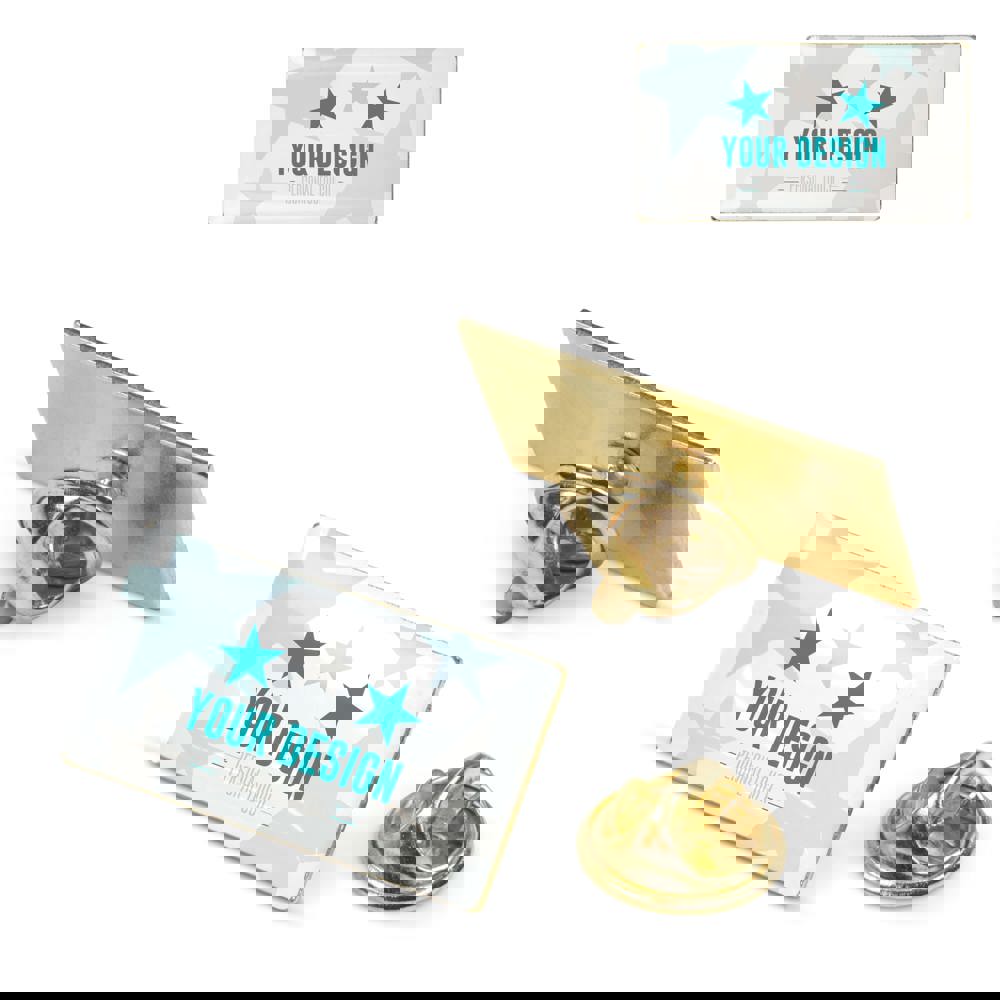 Badge metalen pin 26x14mm - kopen of bedrukken