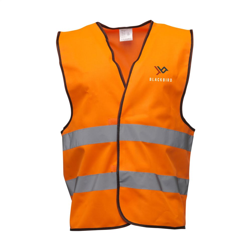 Safety Reflex Vest veiligheidsvest - bedrukt of onbedrukt verkrijgbaar - fluor-oranje