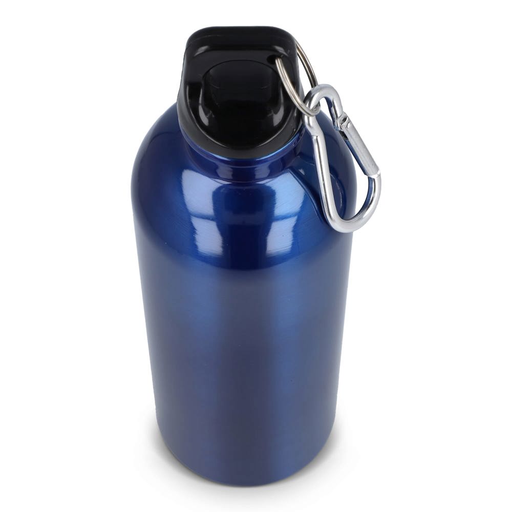 Gerecycled RVS Enkelwandige fles met Karabijnhaak 500ml