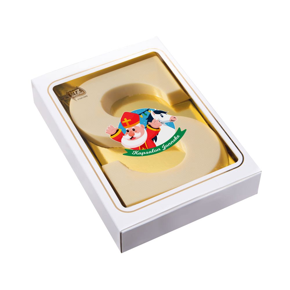 Alfabetletter wit 200 gram - voor bedrijven en relatiegeschenken