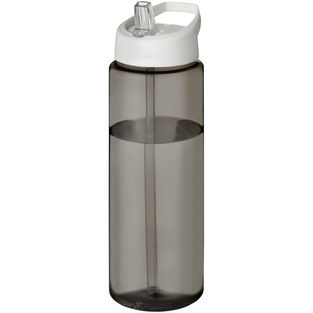H2O Active® Eco Vibe 850 ml drinkfles met tuitdeksel - met logo of onbedrukt bestellen - Houtskool, Wit