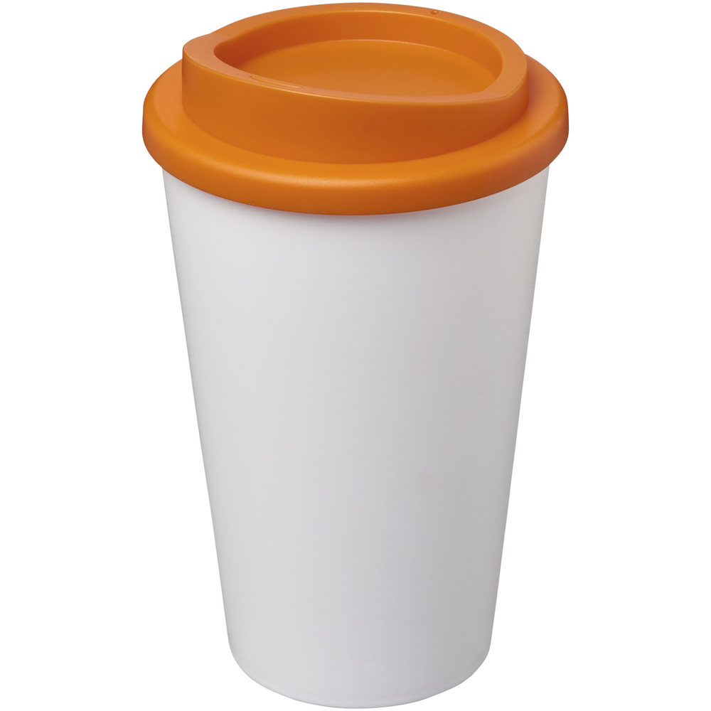 Americano® geïsoleerde beker van 350 ml - kopen of bedrukken - oranje, wit