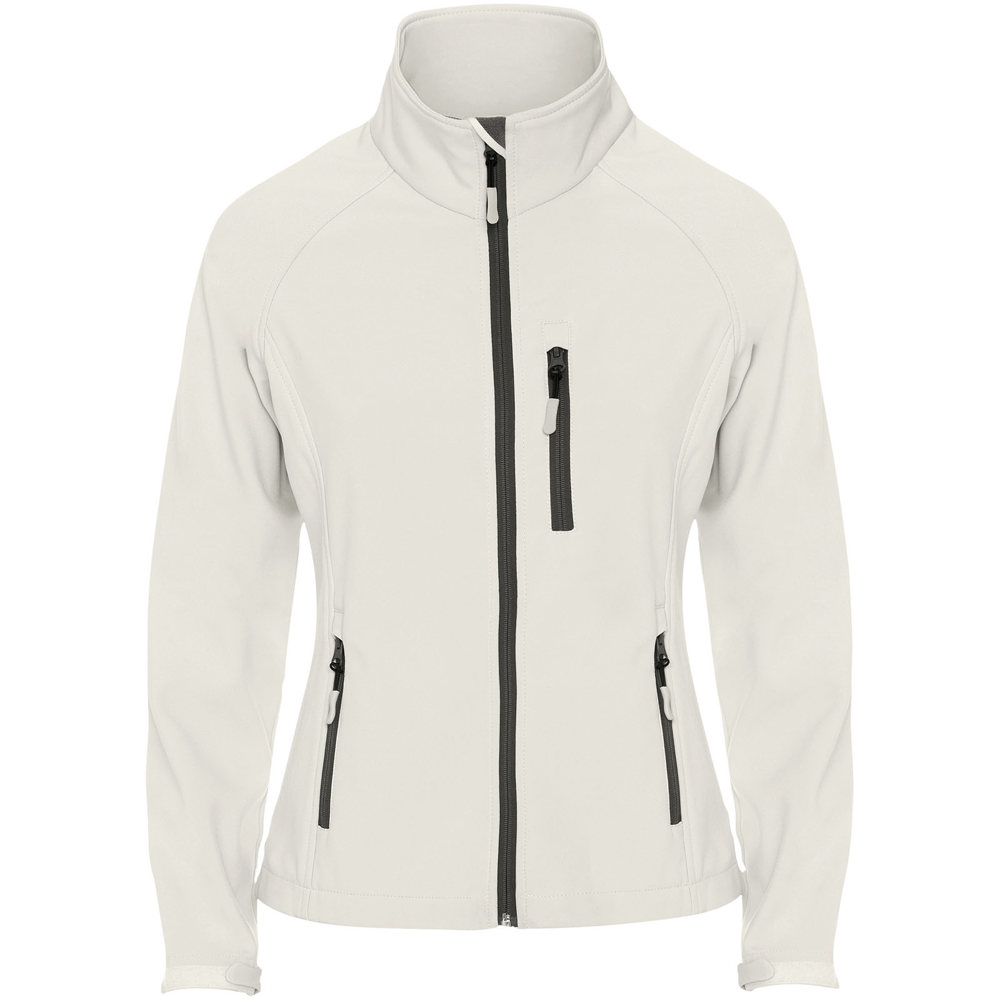 Antartida softshell damesjack - voor bedrijven en relatiegeschenken - parelwit