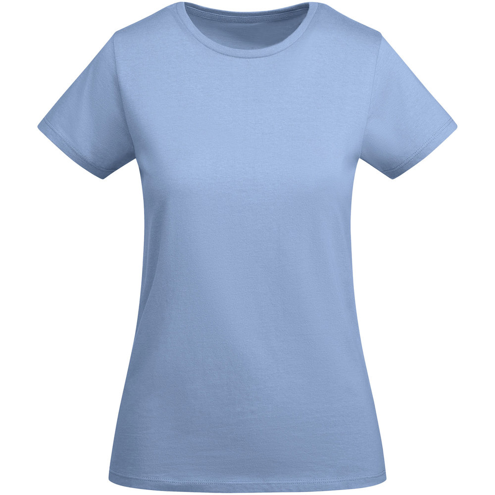 Breda biologisch katoenen dames T-shirt met korte mouwen - met logo of onbedrukt bestellen - Hemelsblauw