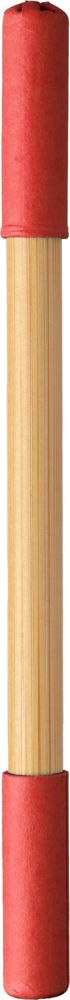 Bamboe balpen en eeuwige potlood Wolfgang - voor bedrijven en relatiegeschenken - Rood