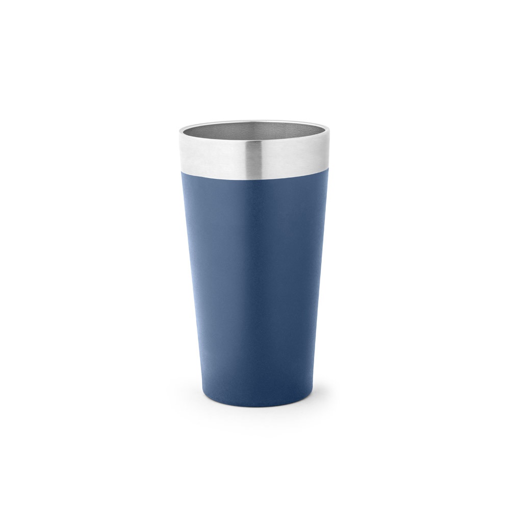 GRACE. Thermosbeker van roestvrij staal 540 mL - met logo of onbedrukt bestellen - Marineblauw