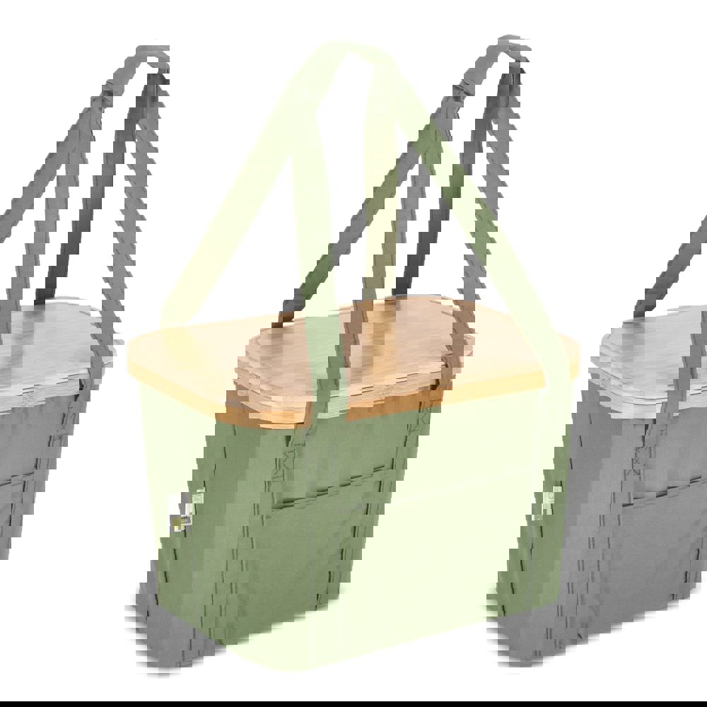 InSideOut Opvouwbare (koel) mand Sogne 38 x 26 x 25cm rPET - kopen of bedrukken - olijfgroen