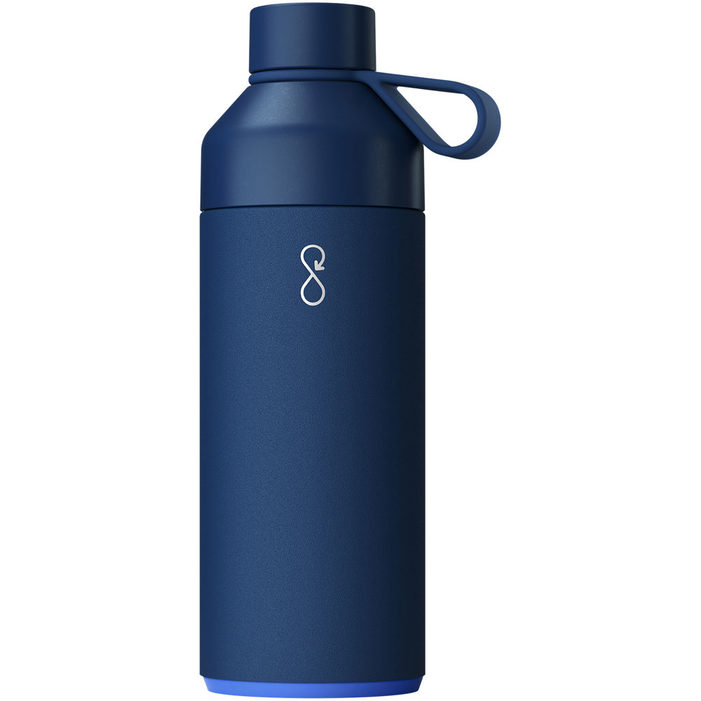 Big Ocean Bottle 1000 ml vacuümgeïsoleerde waterfles - voor bedrijven en relatiegeschenken - Oceaanblauw