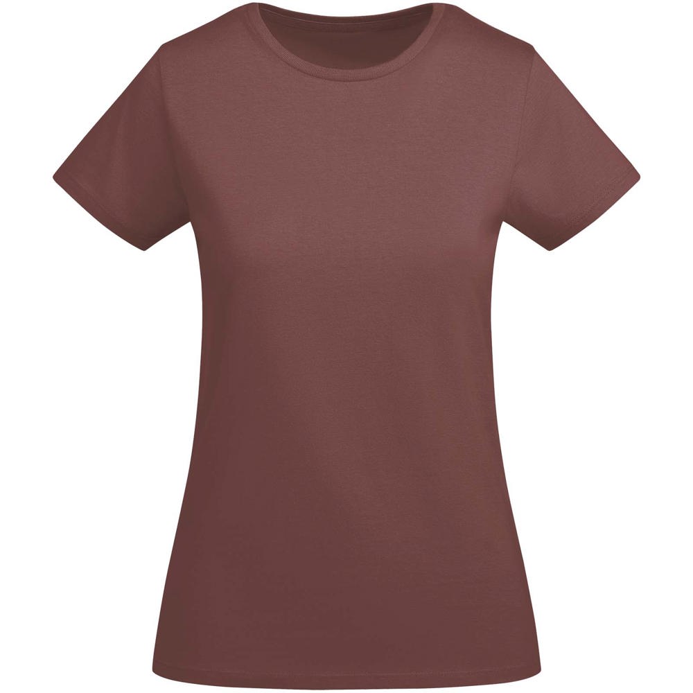 Breda biologisch katoenen dames T-shirt met korte mouwen - met logo of onbedrukt bestellen - Bleekrood