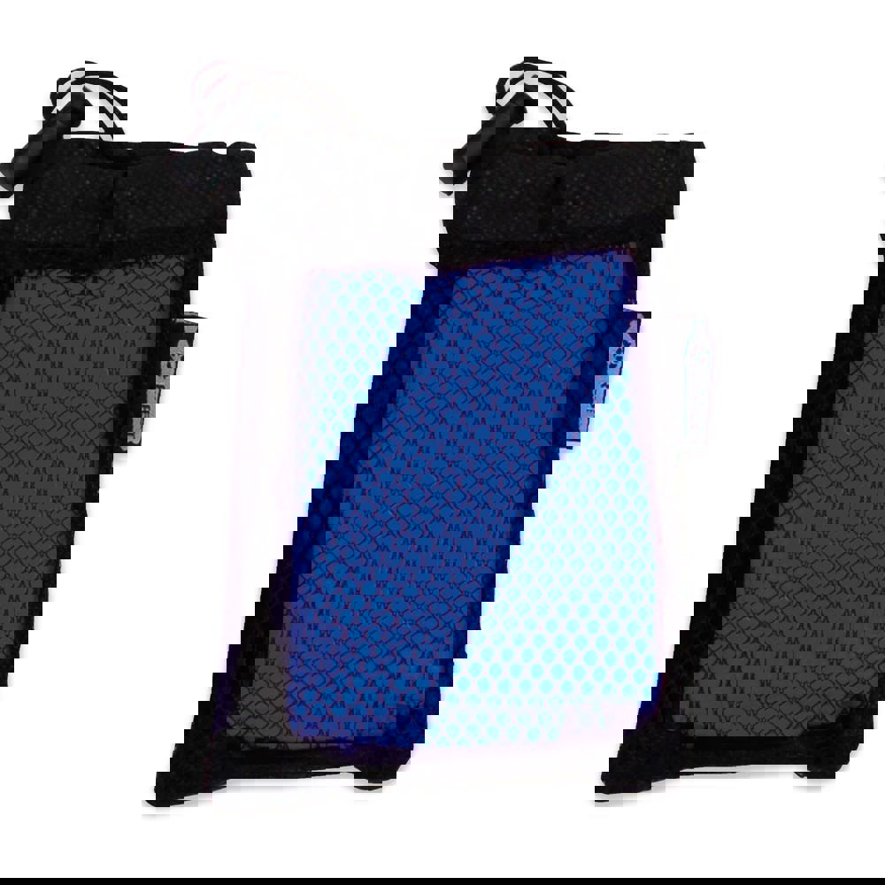 R-PET cooling towel 30x80cm - met logo of onbedrukt bestellen - Zwart / Blauw