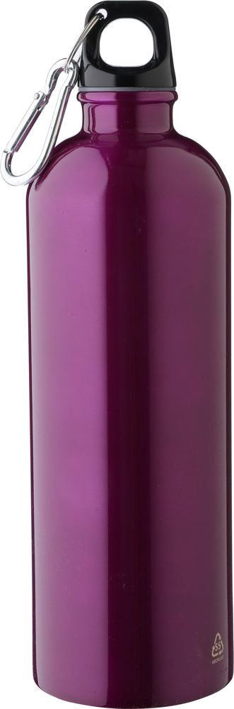 Gerecyclede roestvrijstalen enkelwandige fles (750 ml) Emeric - voor bedrijven en relatiegeschenken - Paars