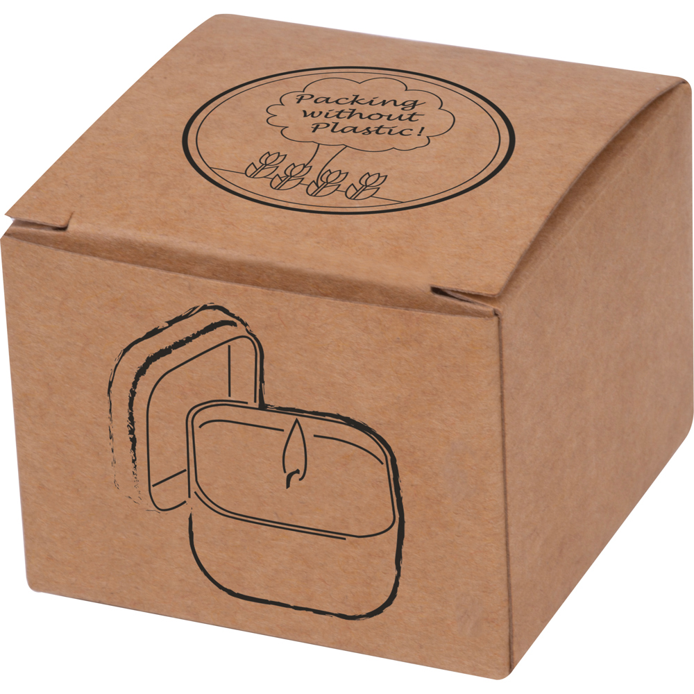 Kaars in een metalen blikje