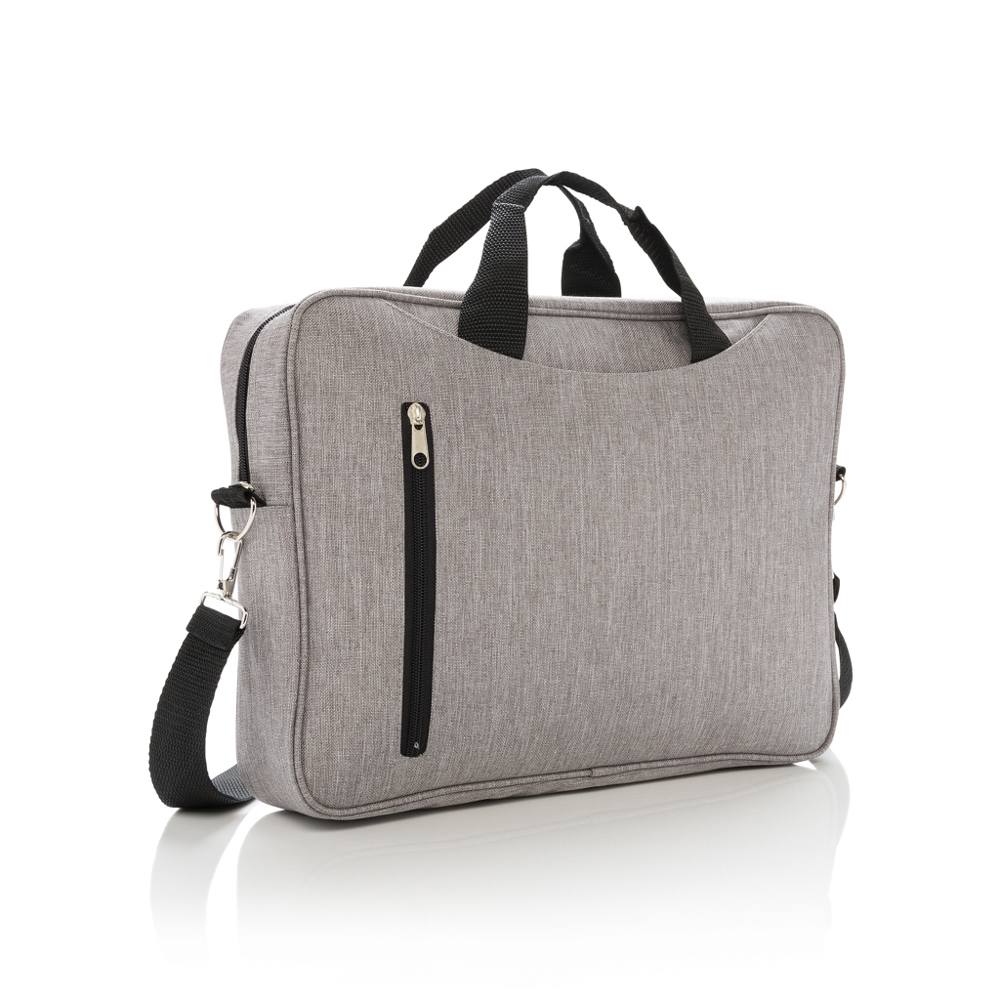 Basic 15” laptop tas PVC-vrij - kopen of bedrukken - grijs (± PMS Warm Grey 6)