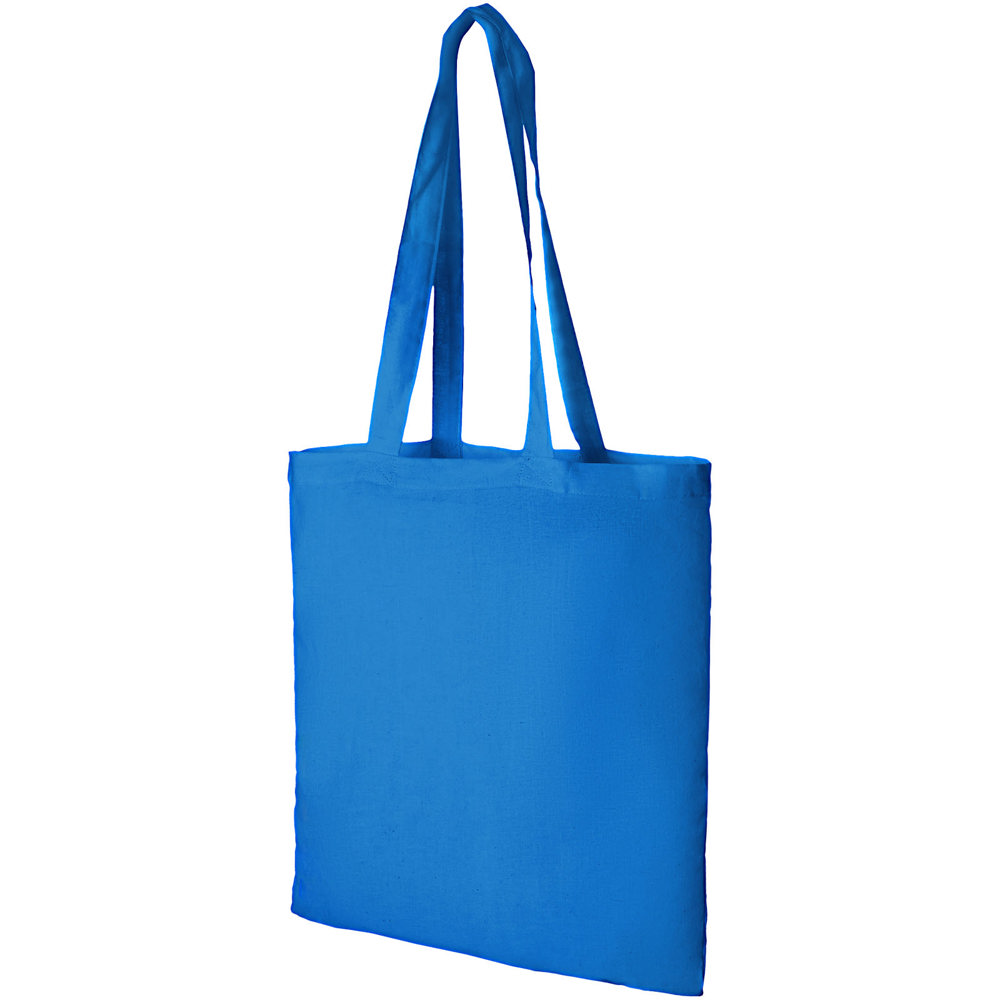 Madras 140 g/m² katoenen draagtas 7L - met logo of onbedrukt bestellen - Process blue