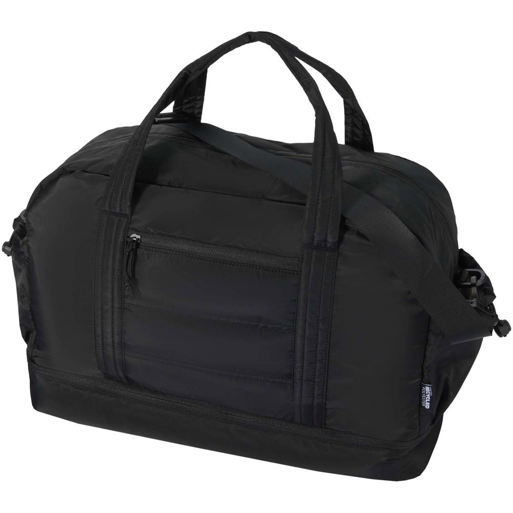 Puffer GRS gerecycleerde duffelbag met geïsoleerde bodem 30L - bedrukt of onbedrukt verkrijgbaar