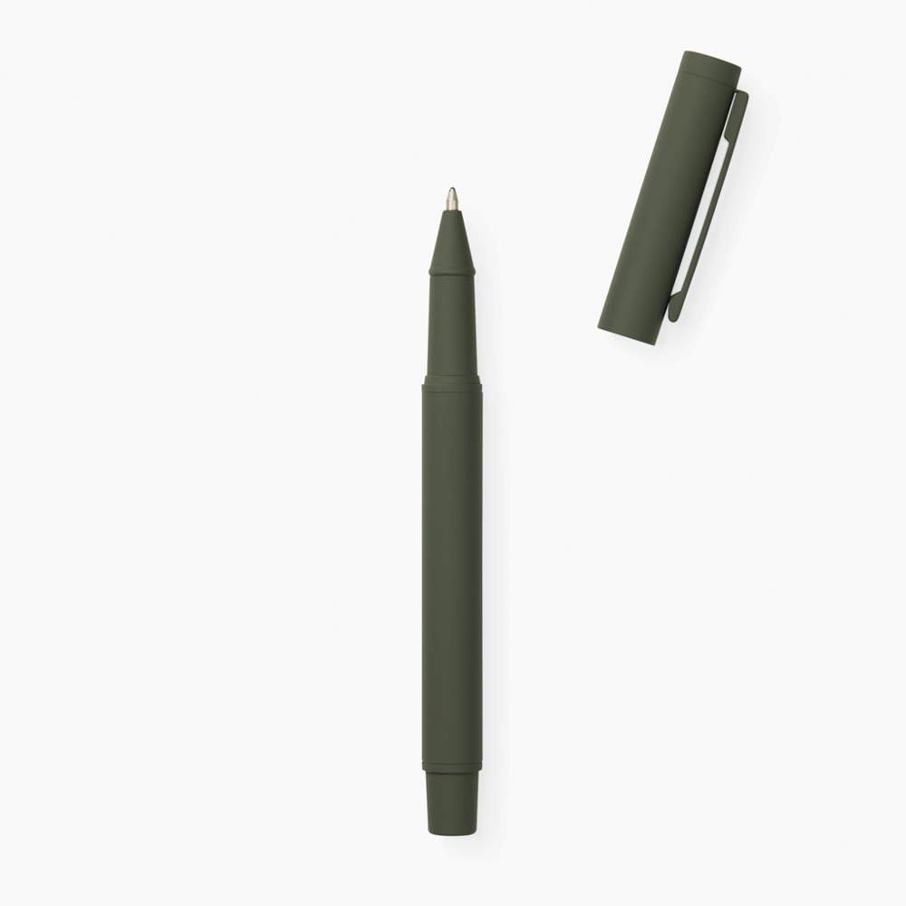 VINGA Baltimore RCS recycled RVS pen - met logo of onbedrukt bestellen - groen (± PMS 418C)