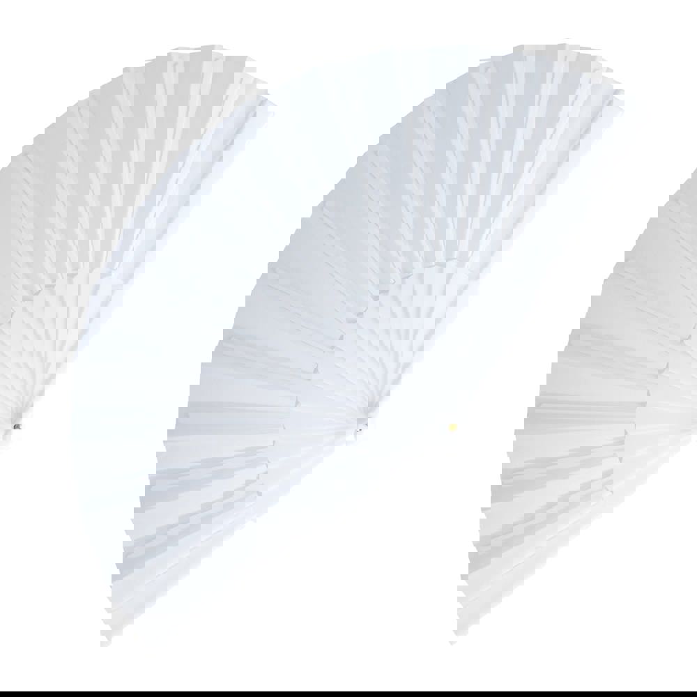 Waaier plastic & polyester - bedrukt of onbedrukt verkrijgbaar - Wit