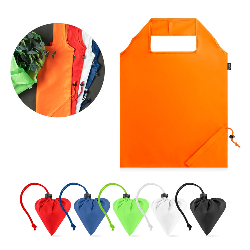 BEIRA. 190T gerecycled polyester (100% rPET) opvouwbare tas - bedrukt of onbedrukt verkrijgbaar