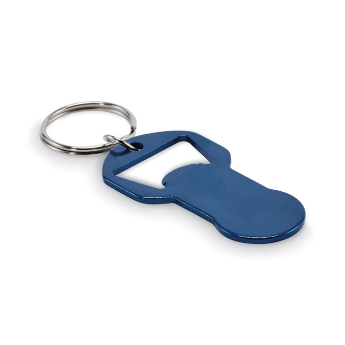 CLAVE - Alu sleutelhanger flesopener - kopen of bedrukken - Marineblauw