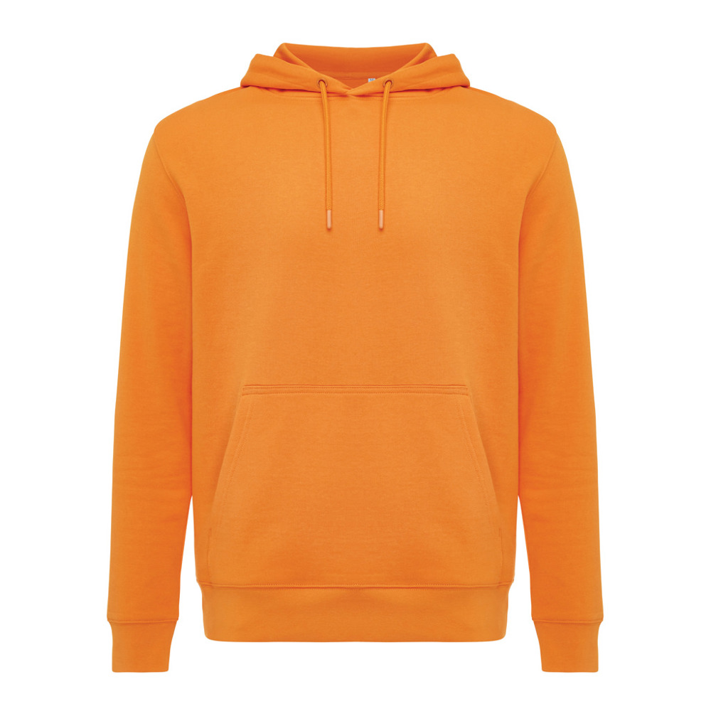 IQONIQ Rila lichtgewicht gerecycled katoen hoodie - bedrukt of onbedrukt verkrijgbaar - oranje (± PMS 16-1255 TCX)