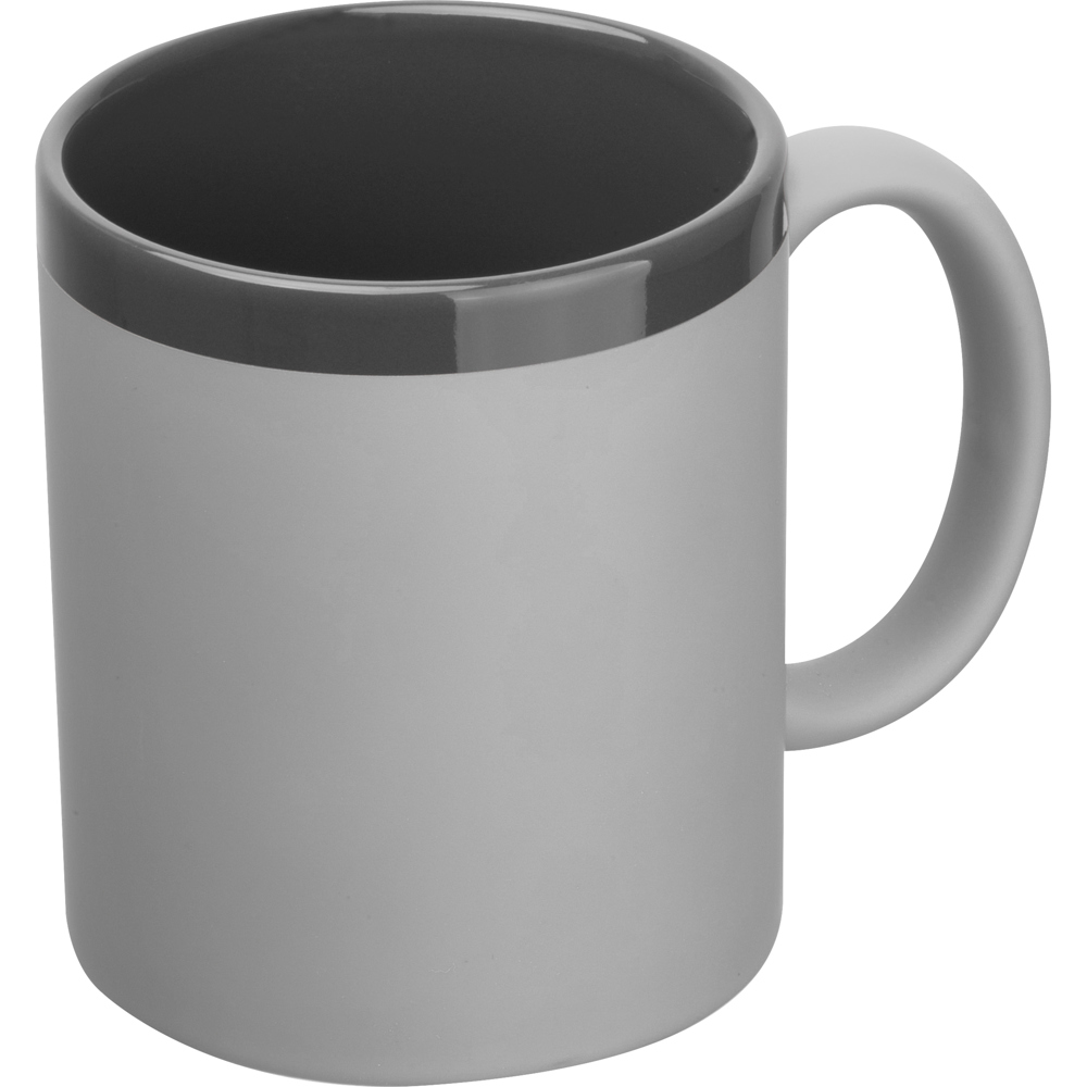 Keramische mok 300 ml - zilvergrijs