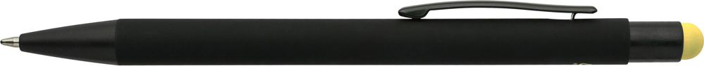 Aluminium rubberen balpen Formentera - Geel
