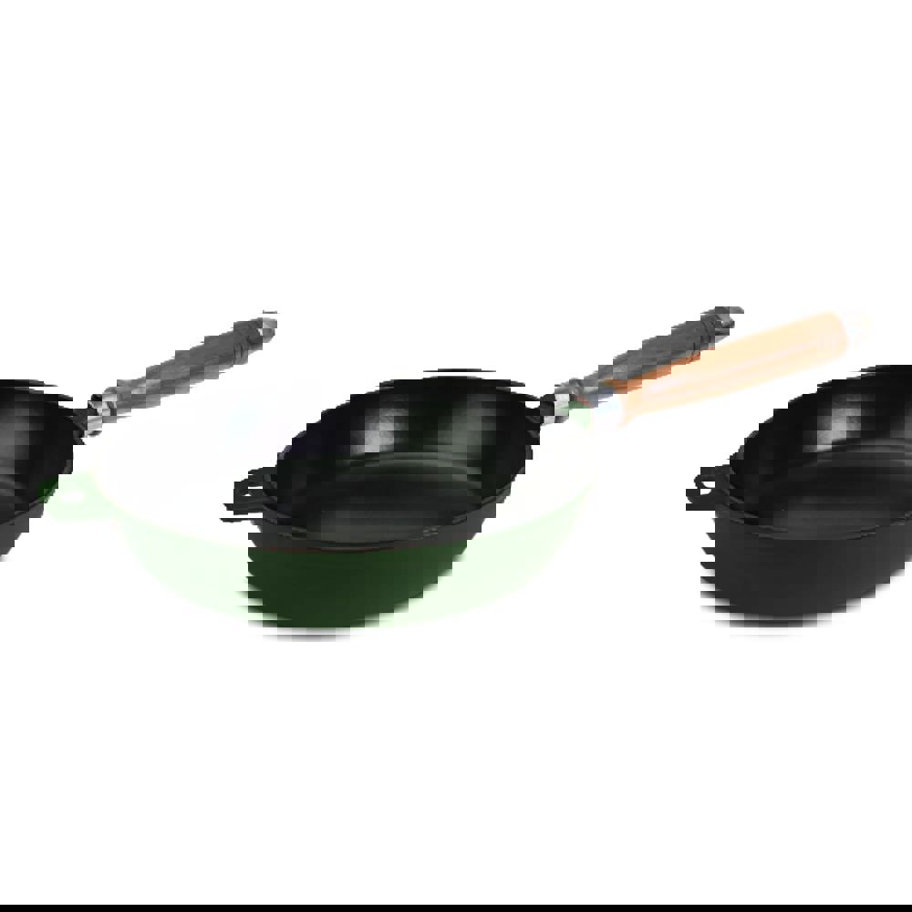 Orrefors Jernverk Koekenpan 26.5cm Gietijzer - voor bedrijven en relatiegeschenken - donker groen