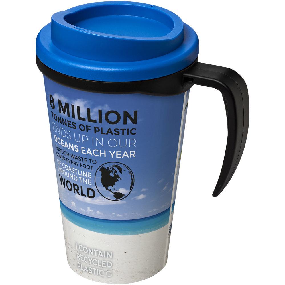 Brite Americano® grande 350 ml geïsoleerde beker - voor bedrijven en relatiegeschenken - Zwart, Middenblauw