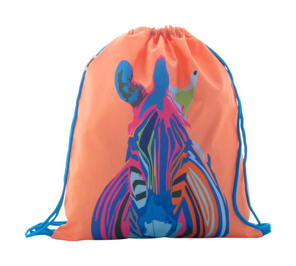 CreaDraw Kids RPET - custom made gemaakte tas met trekkoordsluiting voor kinderen - bedrukt of onbedrukt - Blauw/Wit