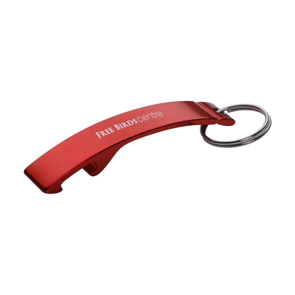 Alu Opener sleutelhanger - bedrukt of onbedrukt verkrijgbaar - Rood