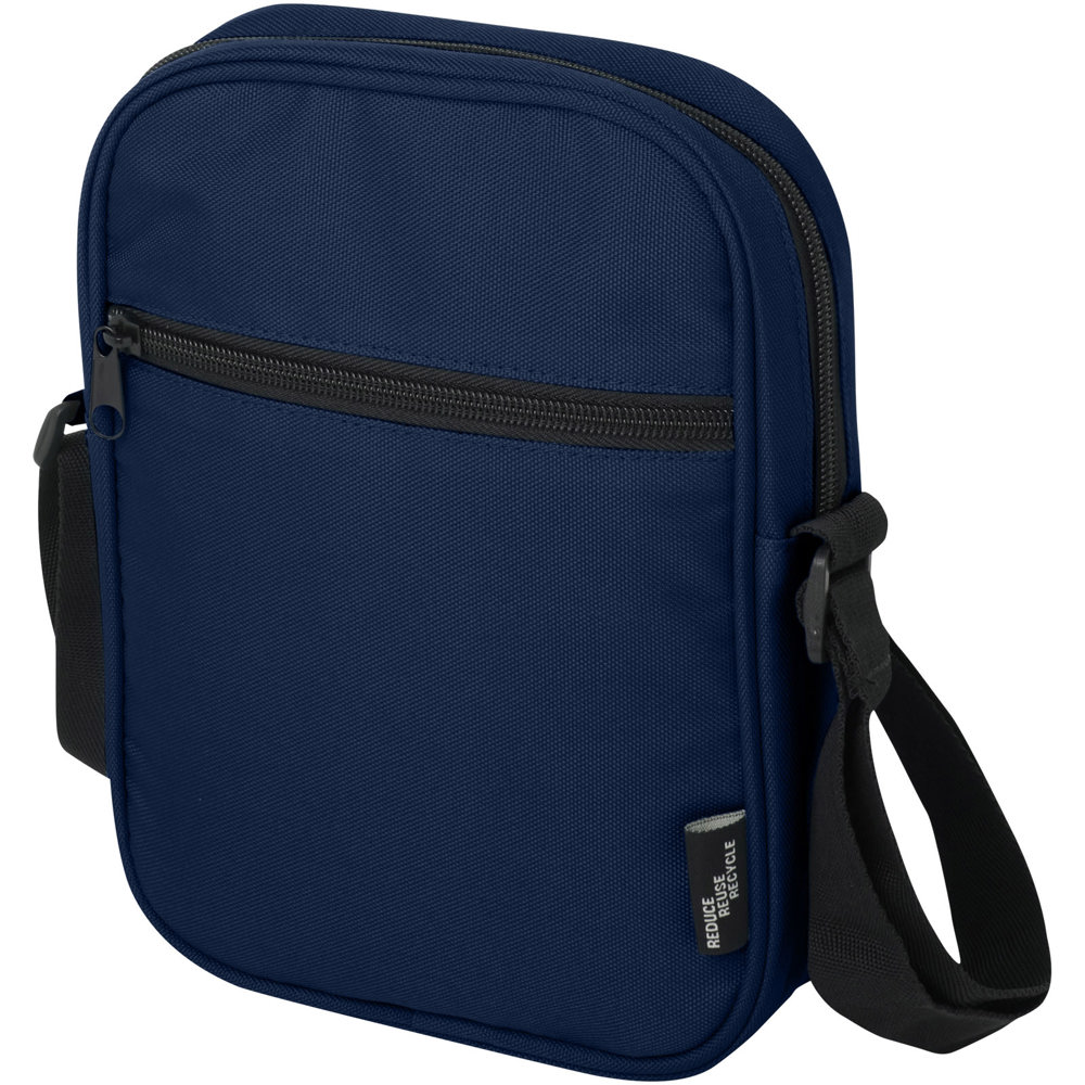 Byron GRS gerecyclede crossbodytas 2 l - bedrukt of onbedrukt verkrijgbaar - Marineblauw