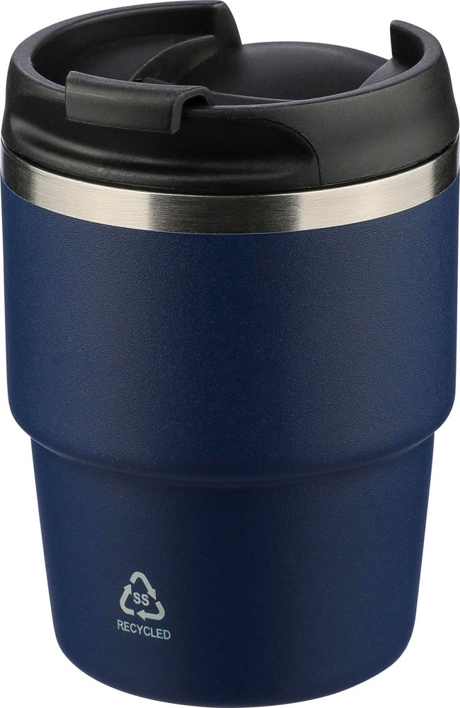 ?Gerecycled roestvrijstalen dubbelwandige drinkbeker (175 ml) Oli - met logo of onbedrukt bestellen