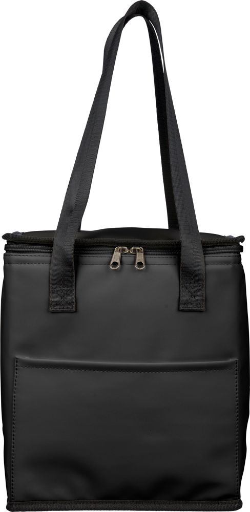 Gerecyclede PU koeltas Adira - met logo of onbedrukt bestellen - zwart