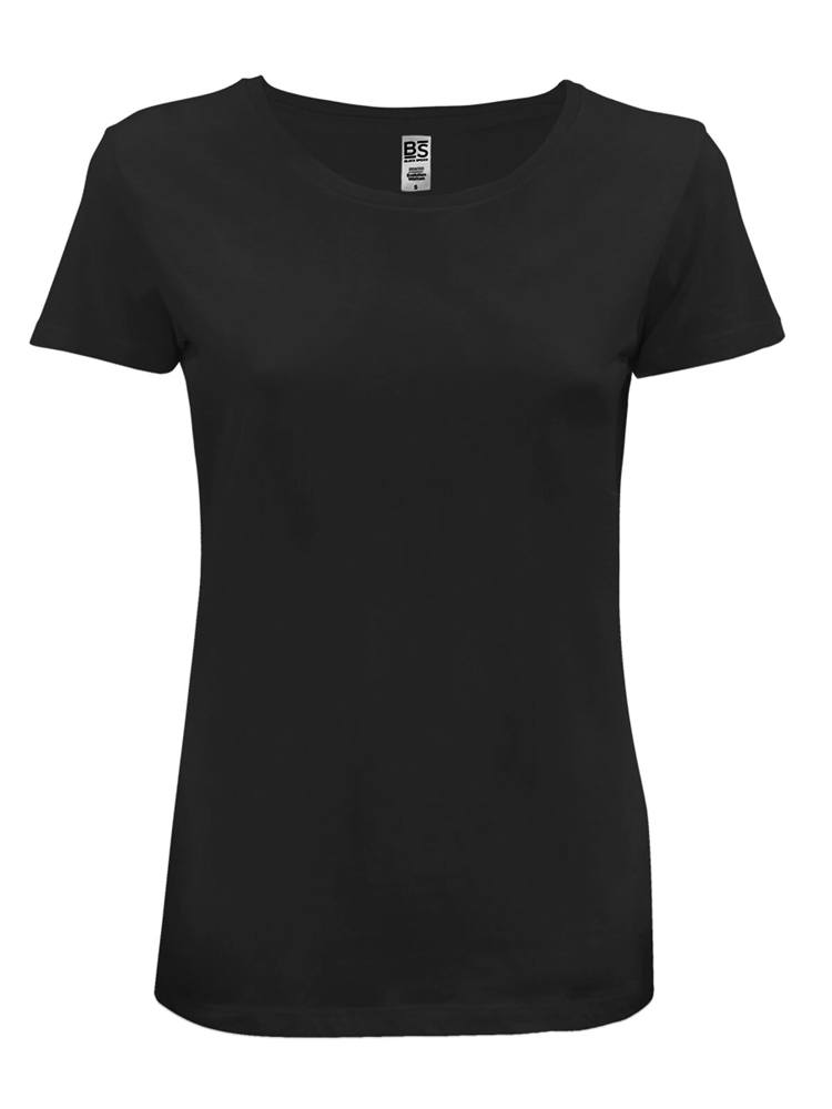 BS Evolution dames t-shirt, 150 gr/m² - bedrukt of onbedrukt verkrijgbaar - Zwart