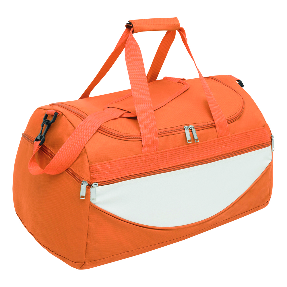 CHAMP - Sporttas - kopen of bedrukken - oranje, wit