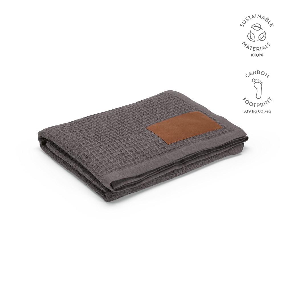 Giotto Deken Gerecycled Katoen 200 grams - kopen of bedrukken - donkergrijs