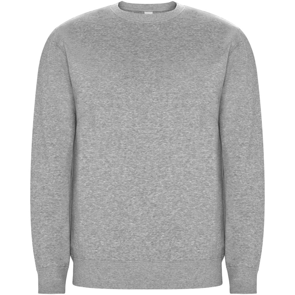 Batian biologisch katoenen uniseks sweater met ronde hals - met logo of onbedrukt bestellen - Gemêleerd grijs
